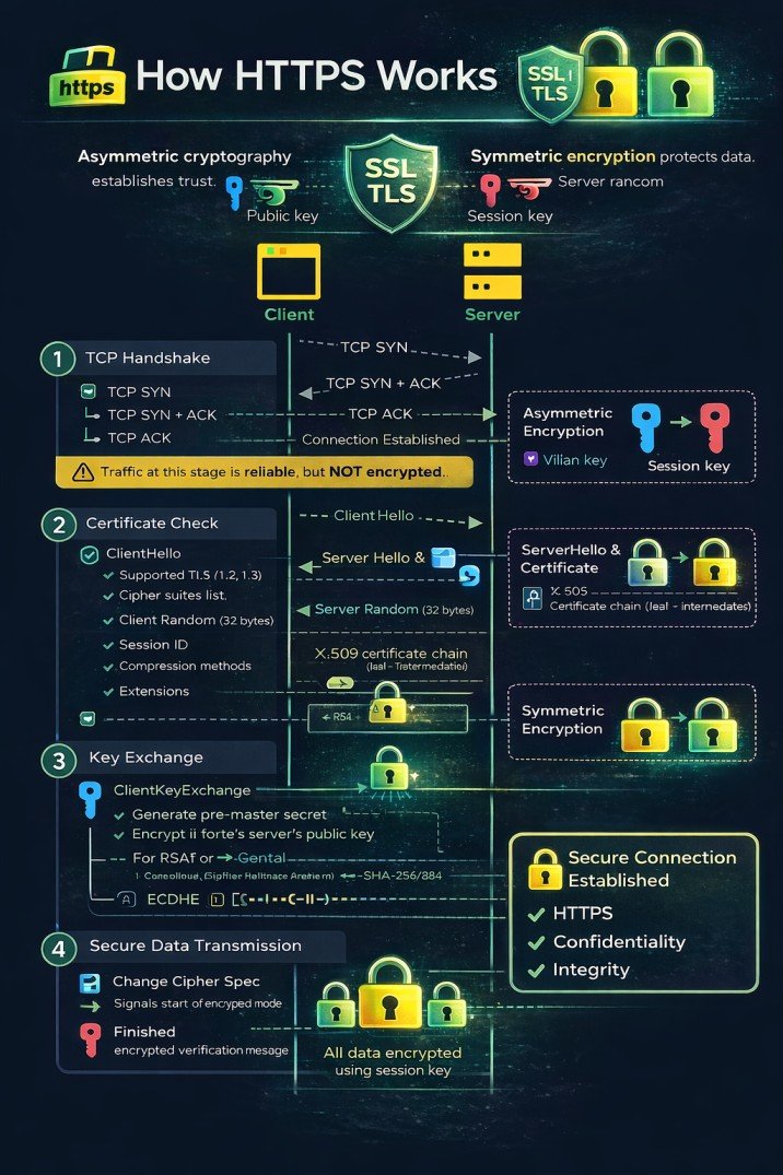 TLS Handshake and Encryption Flow