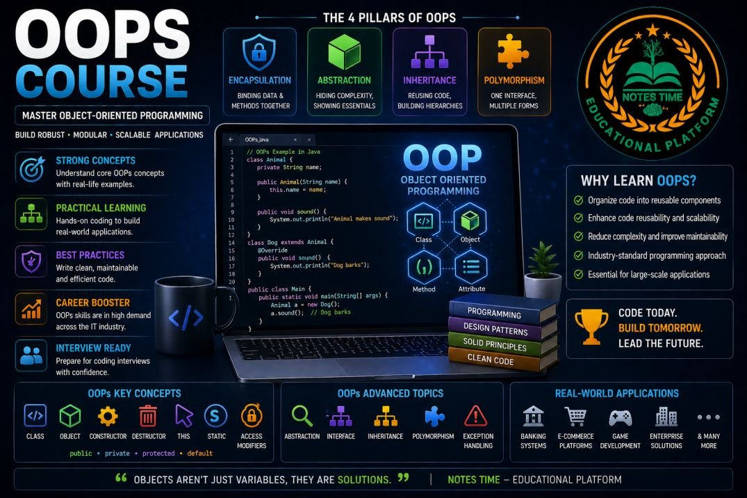 Object Oriented Programming (OOPS) Course